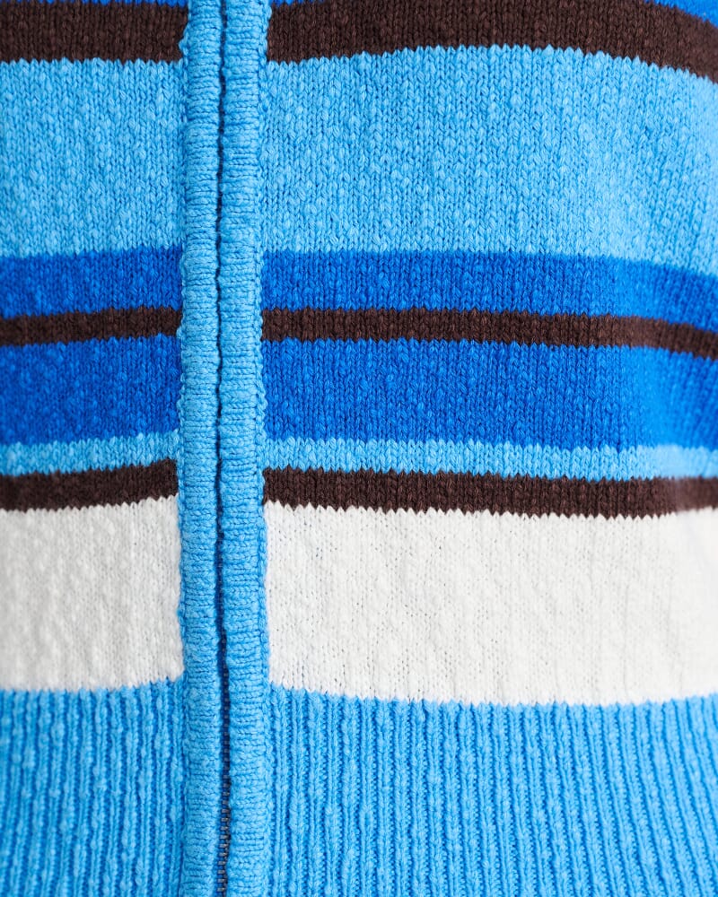 Arden Zip Knit Cardigan in BLUE MULTI