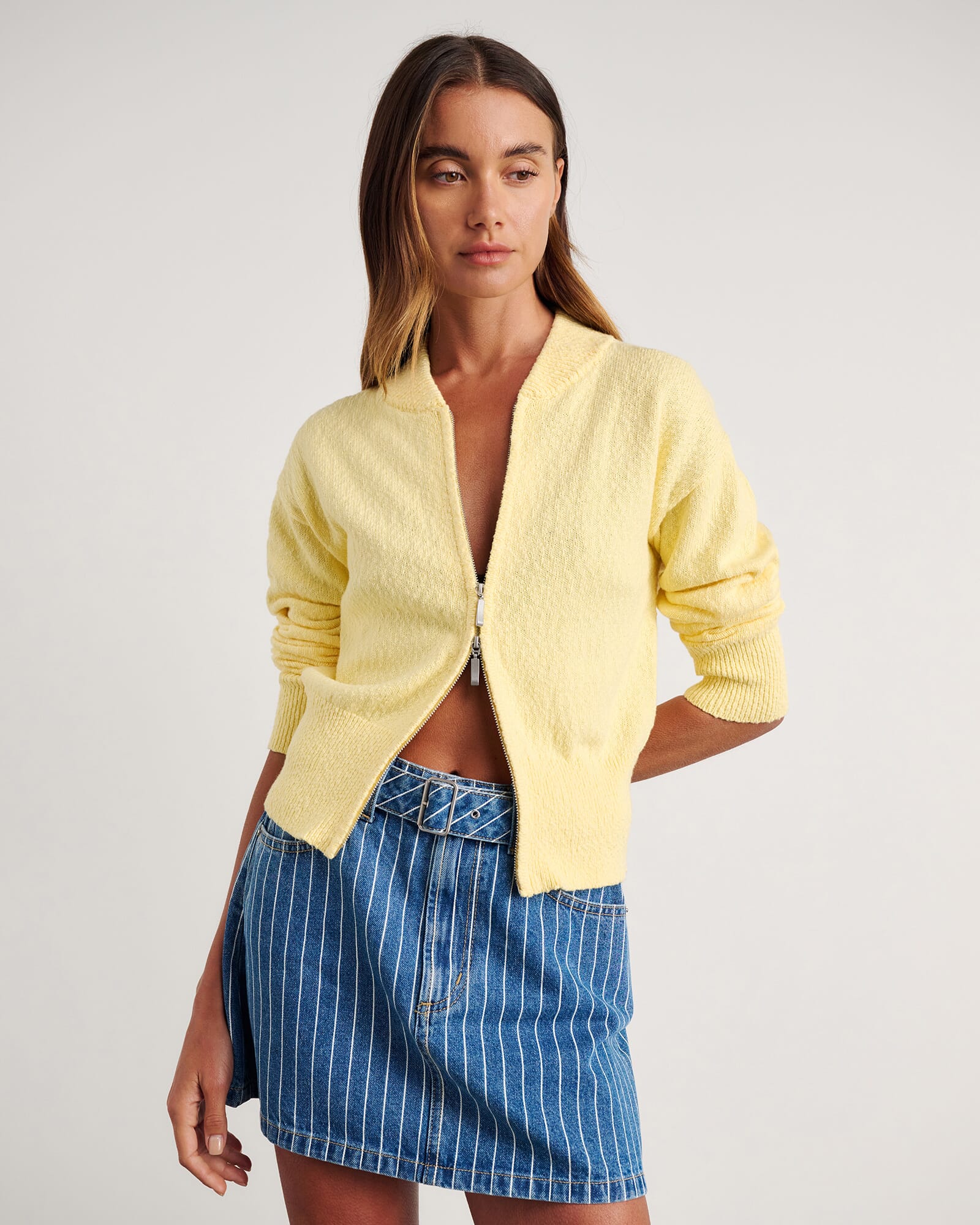 Arden Zip Knit Cardigan