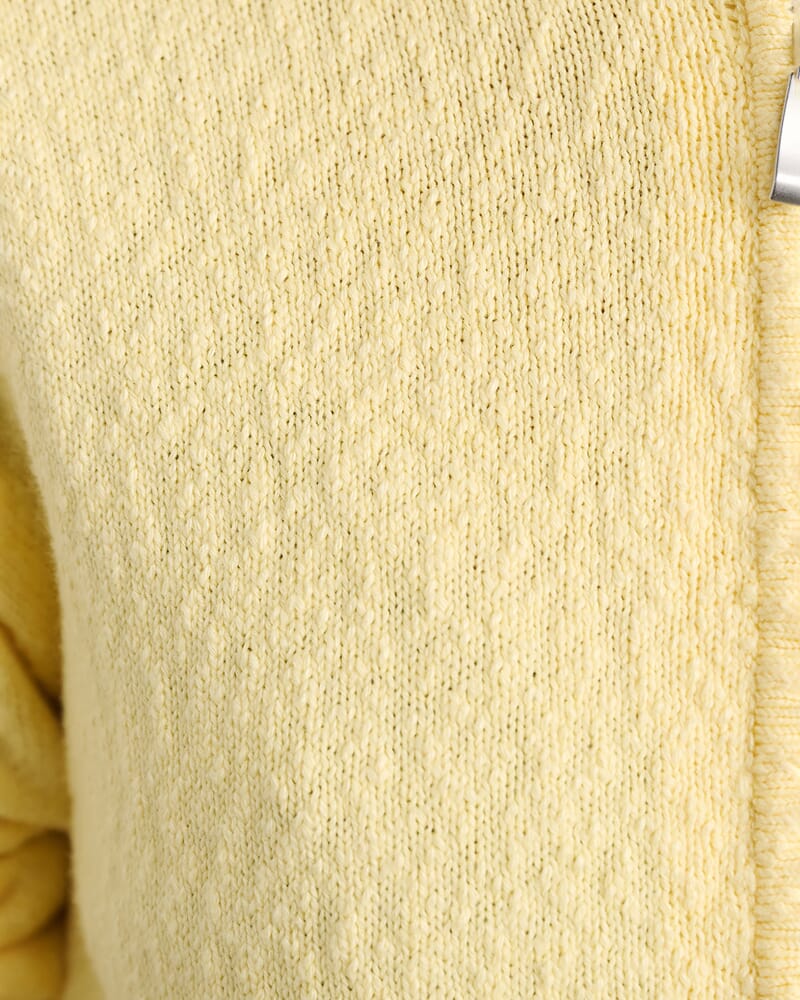 Arden Zip Knit Cardigan in LEMON SORBET