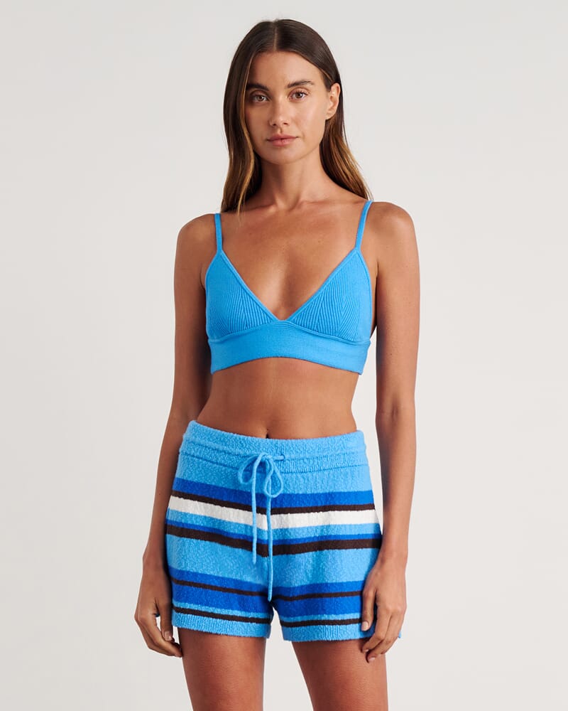 Lydia Knit Bralette in BELLE BLUE