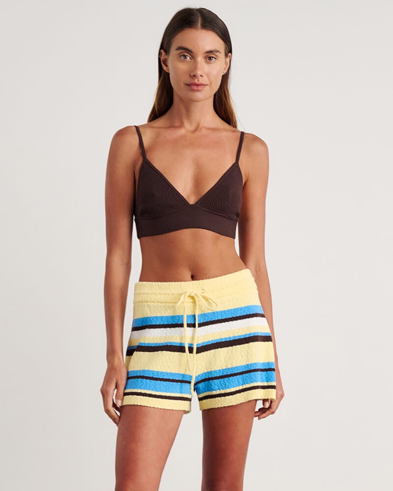 Lydia Knit Bralette in DARK CHOCOLATE