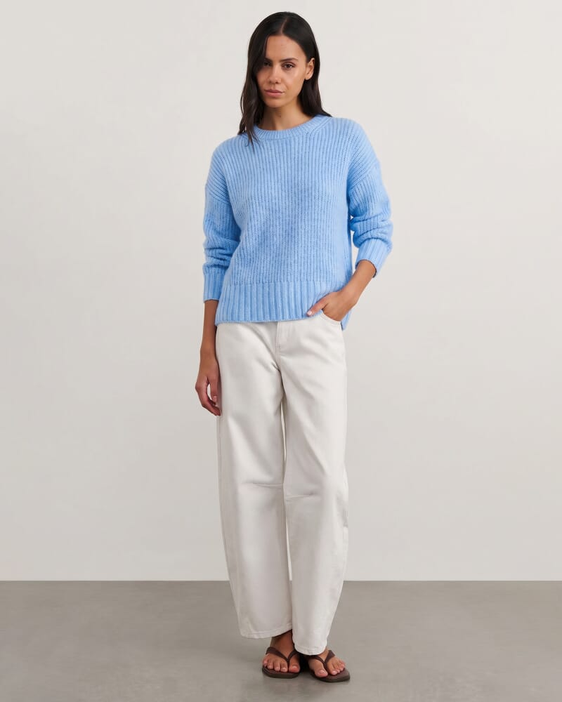 Lily Scoop Knit in BELLE BLUE