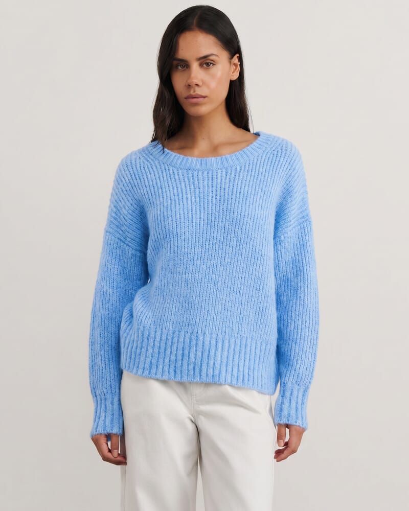 Lily Scoop Knit in BELLE BLUE
