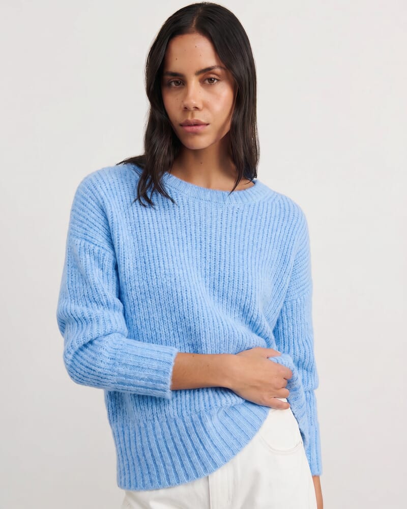 Lily Scoop Knit in BELLE BLUE