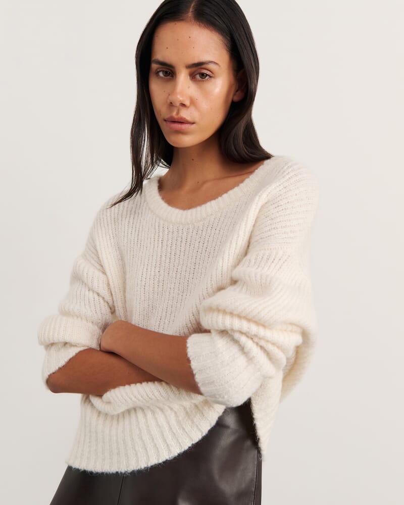 Lily Scoop Knit in MILK