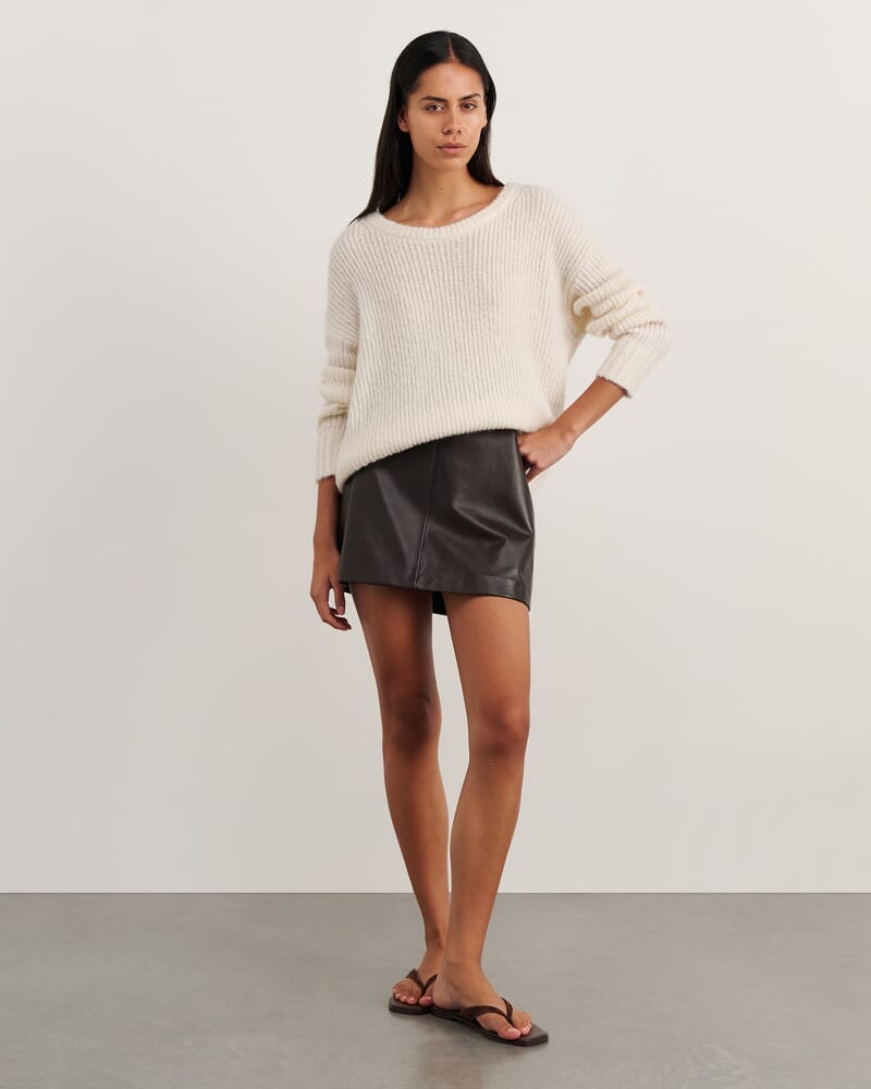 Lily Scoop Knit in MILK