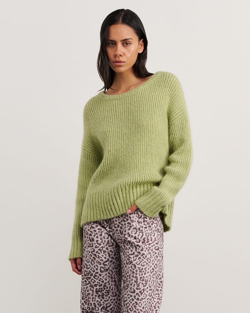 Lily Scoop Knit in SAGE
