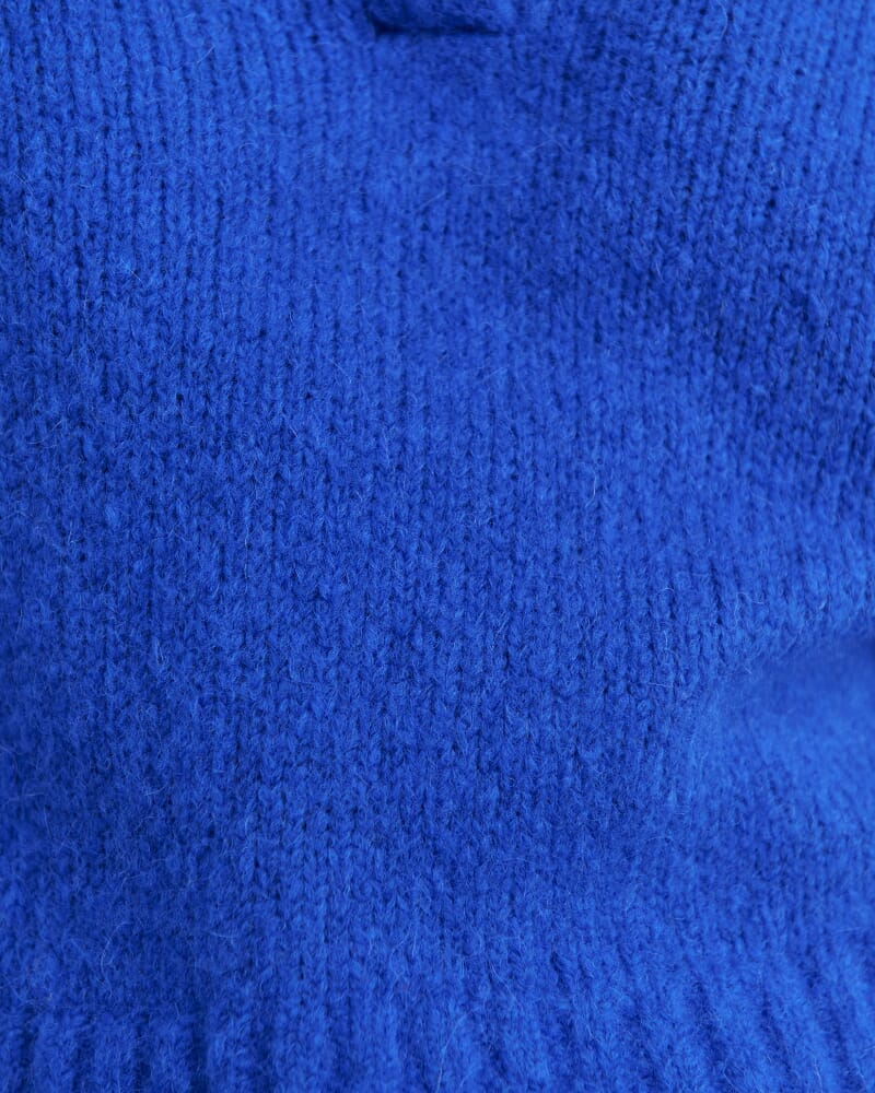 Lily Collared Knit in COBALT