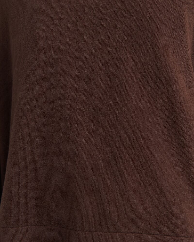 Orla Contrast Sweater in DARK CHOCOLATE
