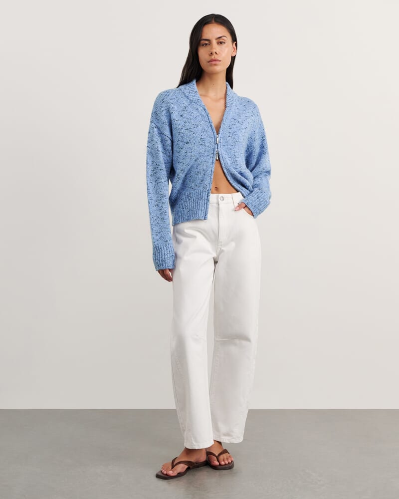 Lou Zip Knit Jacket in BLUE MULTI