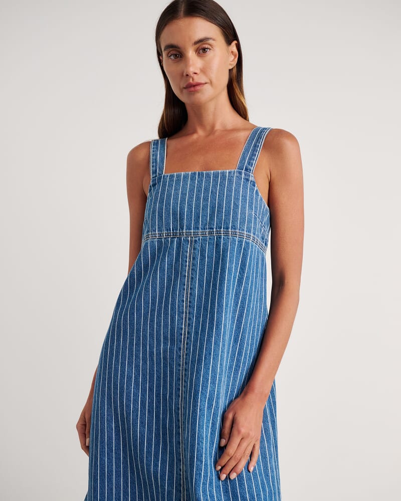 Carrie Dress in BLUE/WHITE