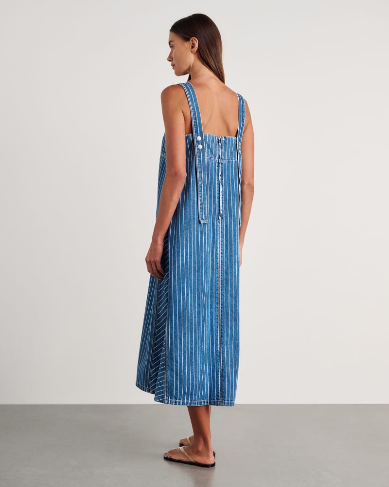 Carrie Dress in BLUE/WHITE