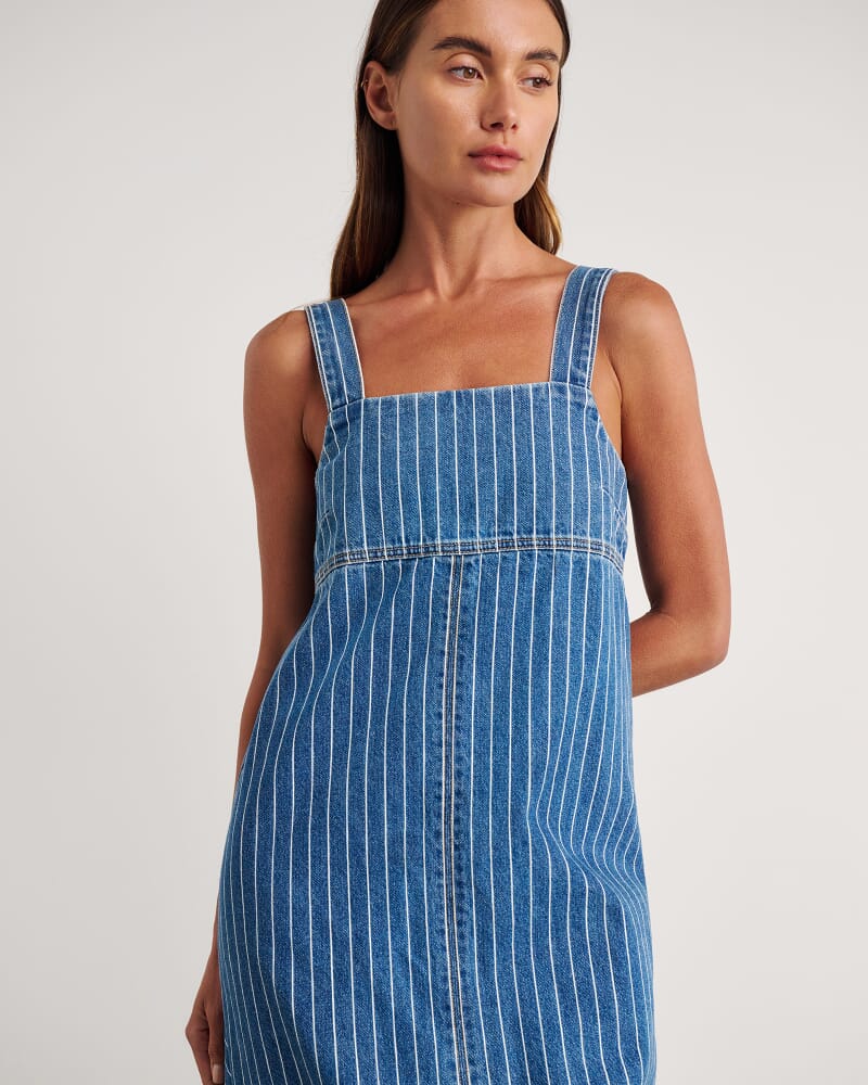Carrie Dress in BLUE/WHITE