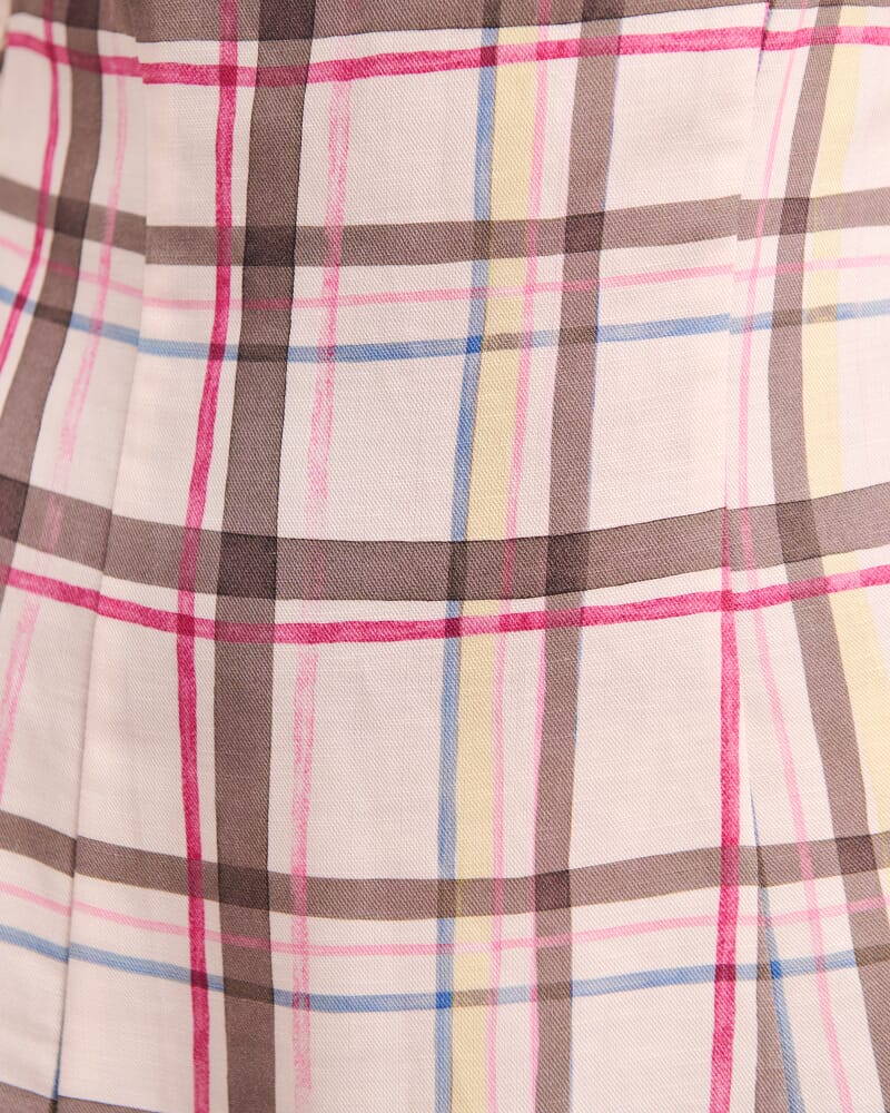 Painterly Mini Dress in CHECK