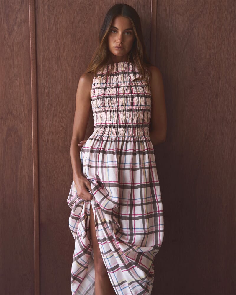 Painterly Dress in CHECK