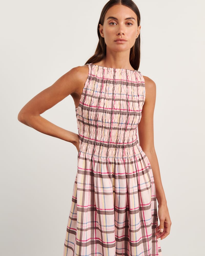 Painterly Dress in CHECK