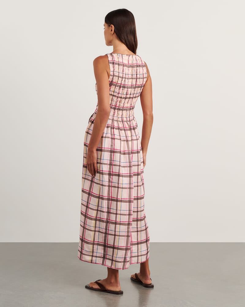 Painterly Dress in CHECK