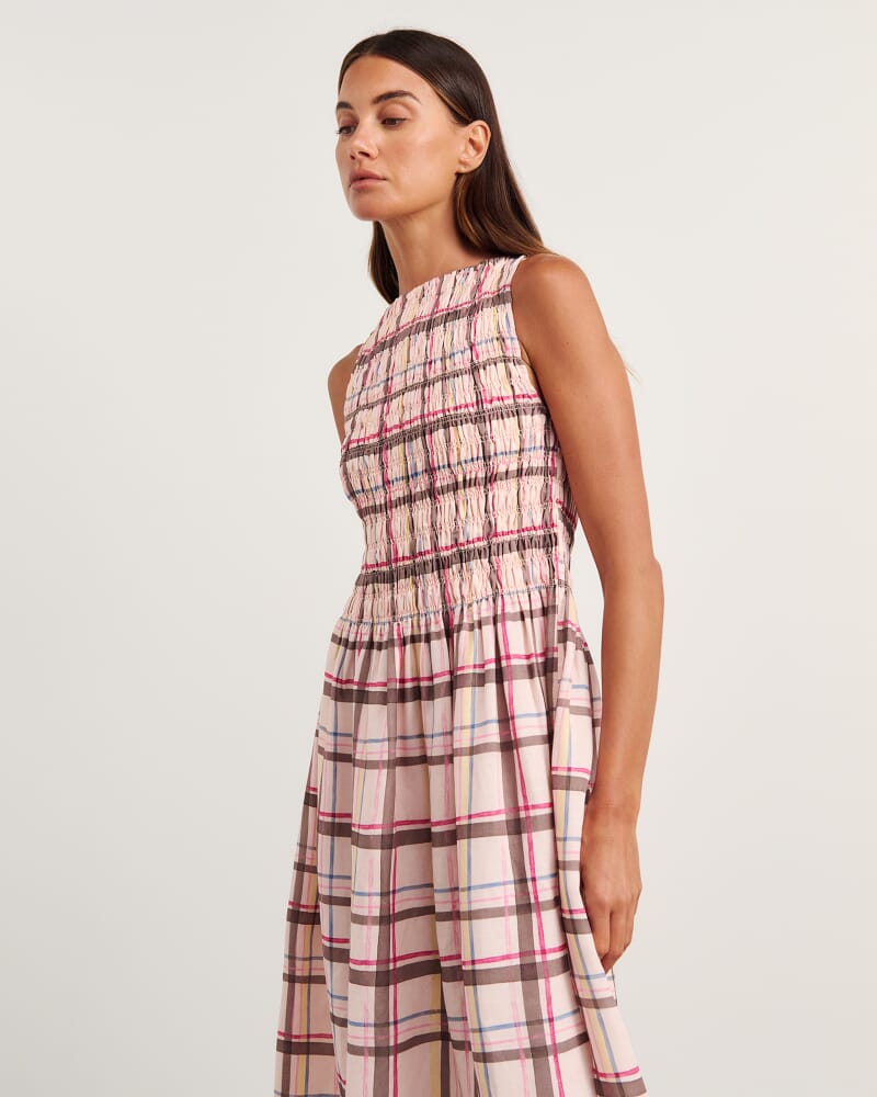 Painterly Dress in CHECK