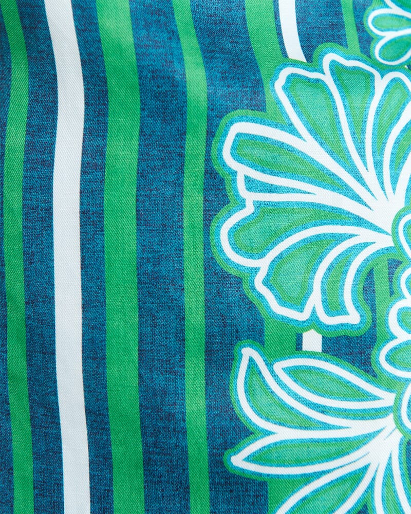 Flora Striped Dress in NAVY/GREEN